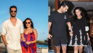 Angad Bedi Holds Pregnant Neha Dhupia's Hands And Safely Escorts Her Out Of Their Dinner Date