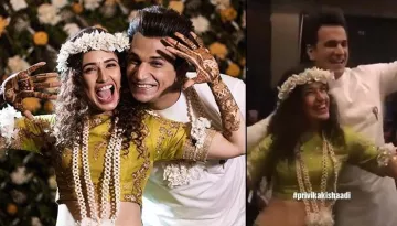Prince Narula And Yuvika Chaudhary Dance On Dhol Beats At Their Mehendi Ceremony, Videos Inside