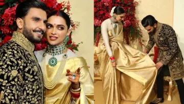 Ranveer Singh's PDA For Wife Deepika Padukone On Their Bangalore Reception Is Too Cute To Miss
