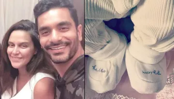 First Full Pic Of Neha Dhupia And Angad Bedi's Daughter Mehr Bedi, Grandpa Bishan Singh Bedi Tweets