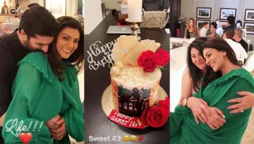 Sushmita Sen's Family Picture With Boyfriend Rohman Shawl In Frame From Her 43rd Birthday Bash
