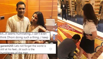 Mahendra Singh Dhoni Ties Wife Sakshi Dhoni's Shoes, This Is How Fans Reacted