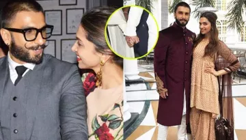 Deepika-Ranveer Arrive At 'Padmaavat' Screening, Holding Hands In Colour-Coordinated Outfits