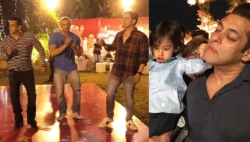 Salman Khan, Sohail Khan, Arbaaz Khan Dance Together At Nephew Ahil Sharma's Christmas Party