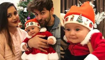 Neil Nitin Mukesh And Rukmini Sahay's Baby, Nurvi Dresses Up As Little Santa In Her First Christmas