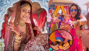 Cool Bride Wore Sneakers Below Her 'Lehenga' And Entered In 'Pholoon Ki Doli', Creating New Trend