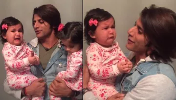 Karanvir Bohra Twins Get Excited To Meet Him After A Long Time, Bella Couldn't Control Her Tears