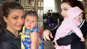 After Soha Posted Inaaya And Taimur's Picture, She Applied Kohl On Her Daughter's Forehead