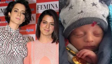 Rangoli Chandel Shares A Picture Of 'Maasi' Kangana Ranaut Kissing Her Nephew Prithvi Raj Chandel