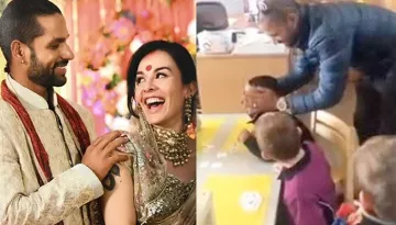 Cricketer Shikhar Dhawan Surprises His Kids In School, Their Reaction Is Just Priceless!