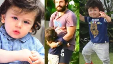 Taimur Ali Khan Giggles While Enjoying His Park Visit With Daddy Saif, Pictures Inside!