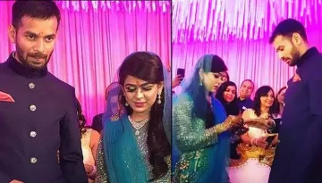 Lalu Prasad Yadav's Eldest Son Tej Pratap Got Engaged To Aishwarya Rai Yesterday, Pictures Inside