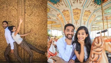 Skip Romance,This Couple Had A Super-Fun Pre-Wedding Shoot At  Imagica To Relive Their Childhood