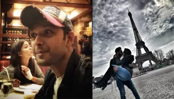 Vatsal Sheth And Ishita Dutta Kiss Under The Eiffel Tower On Their Second Honeymoon