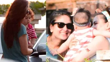 Taimur Ali Khan And Inaaya Naumi Kemmu Twinning In Red And White Stripes, Pictures Inside!