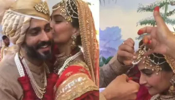 Unseen Video Of Anand Ahuja Putting 'Sindoor' In Sonam Kapoor's Maang, She Kissing Him Lovingly