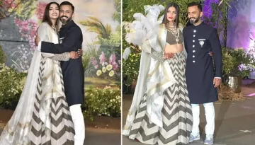 First Look Of Sonam Kapoor Ahuja And Anand Ahuja From Their Reception (LIVE)