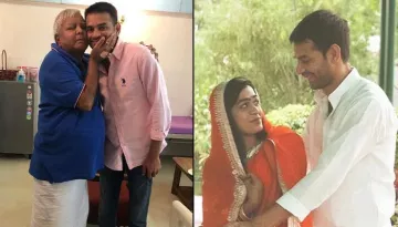 Lalu Prasad Yadav's Son Tej Pratap Yadav Takes Newbie Wife Aishwarya Rai On A Romantic Bicycle Ride
