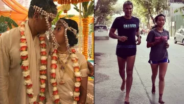 Milind Soman And Ankita Konwar With Mehendi Clad Hands-Feet, Go For Their First Run Post Wedding