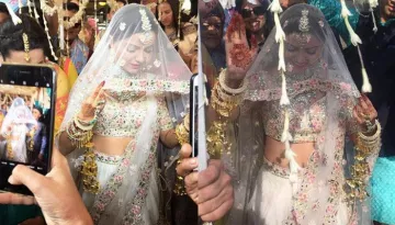 Rubina Dilaik Enters The Wedding Venue Dancing On 'Laung Gawacha' In A Floral Lehenga, Check Video!