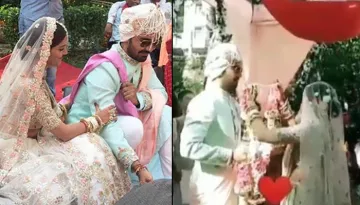 Rubina's Friends Lift Her Up During 'Varamala' Ceremony, Makes It Difficult For Abhinav; CHECK VIDEO
