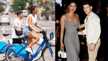 Lovebirds, Priyanka Chopra And Nick Jonas Spotted Cycling Together In Colour Coordinated Outfits