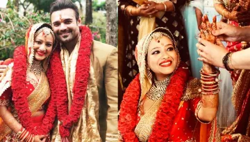 Mahaakshay Chakraborty And Madalsha Sharma Get Married, Bride's Dual-Tone Lehenga Is Stunning