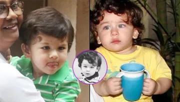 Unseen Black And White Picture Of Taimur Ali Khan Sitting With Folded Legs Is Super Adorable