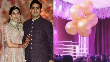 Food Was Served To Guests Through Floating Air Balloons At Akash And Shloka's Engagement, See Video