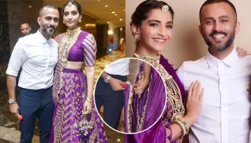 Anand Ahuja Would Not Let Go Of Wifey, Sonam Kapoor's Dupatta, She Blushes Like A Bride