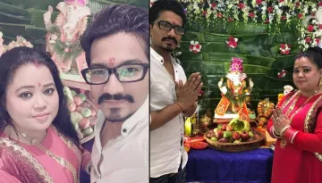 Newly-weds Bharti Singh And Haarsh Limbachiyaa Celebrate 'Ganesh Chaturthi' With Family And Friends
