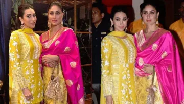 Kareena Kapoor Khan And Karisma Kapoor Twin For Ganesh Chaturthi Celebrations At Ambani House