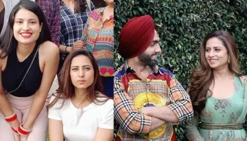 Sargun Mehta Steals 'Bhabhi' Charu Mehta's Dress For Her Punjabi Film Qismat's Press Conference
