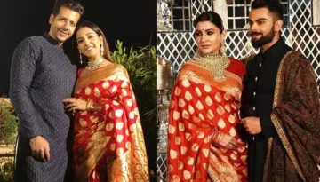 Neeti Mohan Wore The Replica Of Anushka Sharma's Delhi Reception Saree On Her First Karwa Chauth