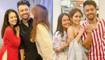 Neha Kakkar, Sonu And Tony Pose For A Naughty 'Pull Your Brother's Ears' Picture On Bhai Dooj