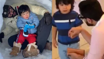 Saif Ali Khan Calms Down An Irritated Taimur Ali Khan At The Airport, Gives Us Major 'Daddy Goals'