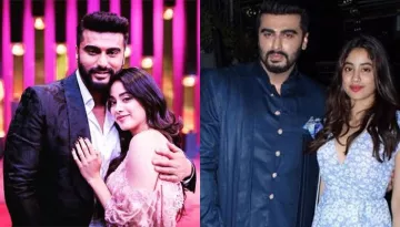 Arjun Kapoor And Janhvi Kapoor Twin In Blue And Strike For A Perfect Pose At 'Panipat' Screening
