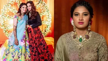 Sania Mirza's Baby Sister, Anam Mirza Dazzle In A Pastel Green Lehenga At Her Sangeet Night