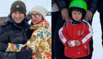 Taimur Ali Khan Enjoys Family Time In The Midst Of Snow In Switzerland, Makes Snowball
