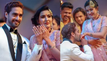 Unseen Pictures Of Sheena Bajaj And Rohit Purohit From Their Engagement, She Had Bent On Her Knees