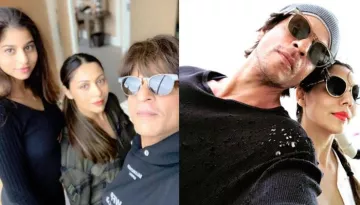 Shah Rukh Gets Peck On Cheeks From Gauri Khan And Suhana Khan, Wife Says He Deserves It On Most Days