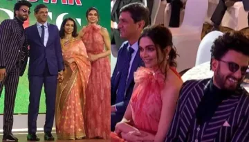 Ranveer Singh Supports Father-In-Law, Prakash Padukone Along With Deepika At An Award Function