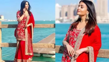 Aishwarya Rai Bachchan Dressed In A Bridal Red Outfit Makes Us Sing 'Tenu Suit Suit Karda'