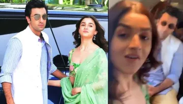 Alia Bhatt Forces Boyfriend Ranbir Kapoor To Show His Dimples, He Replies Back With A Blush [VIDEOS]