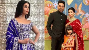 Aishwarya Rai Bachchan, Aaradhya And Abhishek Look Lovely In Ethnic At Akash Ambani-Shloka's Wedding