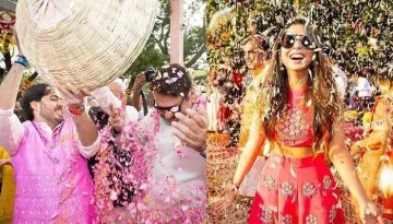 Isha Ambani, Mukesh Ambani, Nita Ambani, Akash Ambani Play 'Phoolon Ki Holi', Pics Inside