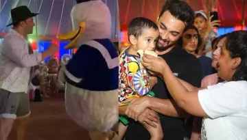 Salman Khan Became A Kid At 'Bhanja' Ahil Sharma's Fair-Themed Birthday Bash, Dances With Cartoons