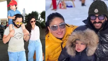 Taimur Ali Khan Rides On Saif Ali Khan's Back As They Leave For Pataudi Palace, Kareena Looks Lovely