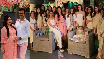 Esha Deol's Pregnancy Glow In Pink Maxi Dress On Her Baby Shower Is Quite Evident, Pictures Inside