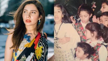 Throwback Picture Of Mahira Khan Dressed As A Bride Donned In Red, Trying Her Mom's Matha-Patti